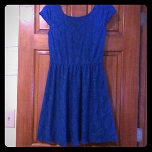 Royal blue lace dress